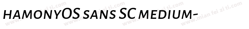 hamonyOS sans SC medium字体转换
